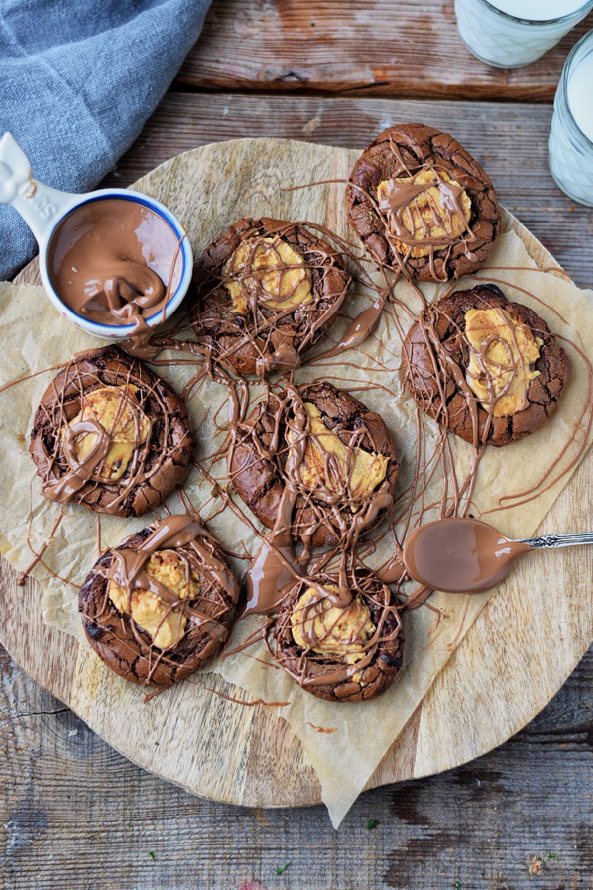 Brownie Peanut Butter Cookies by Knusperstübchen