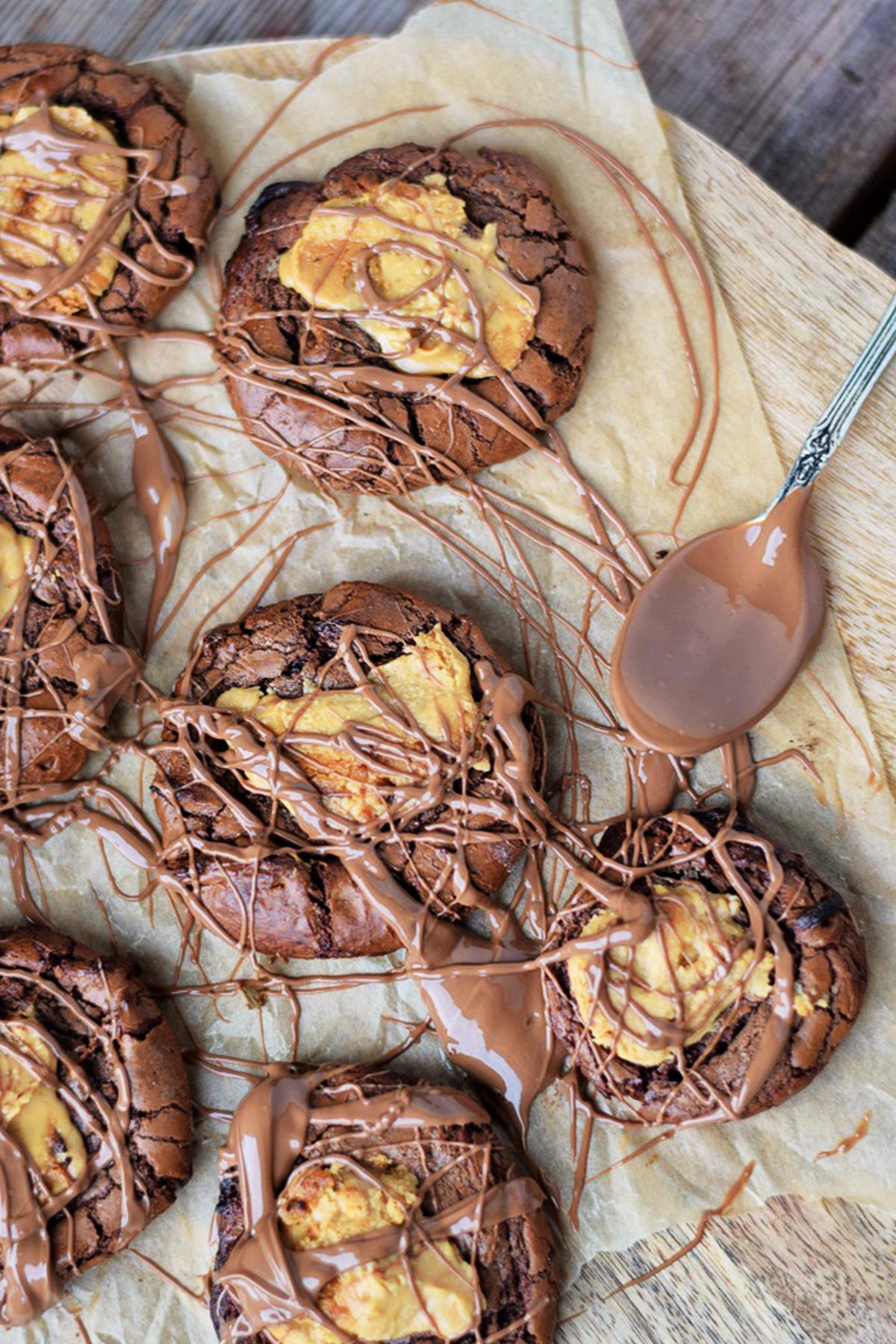 Brownie Peanut Butter Cookies by Knusperstübchen