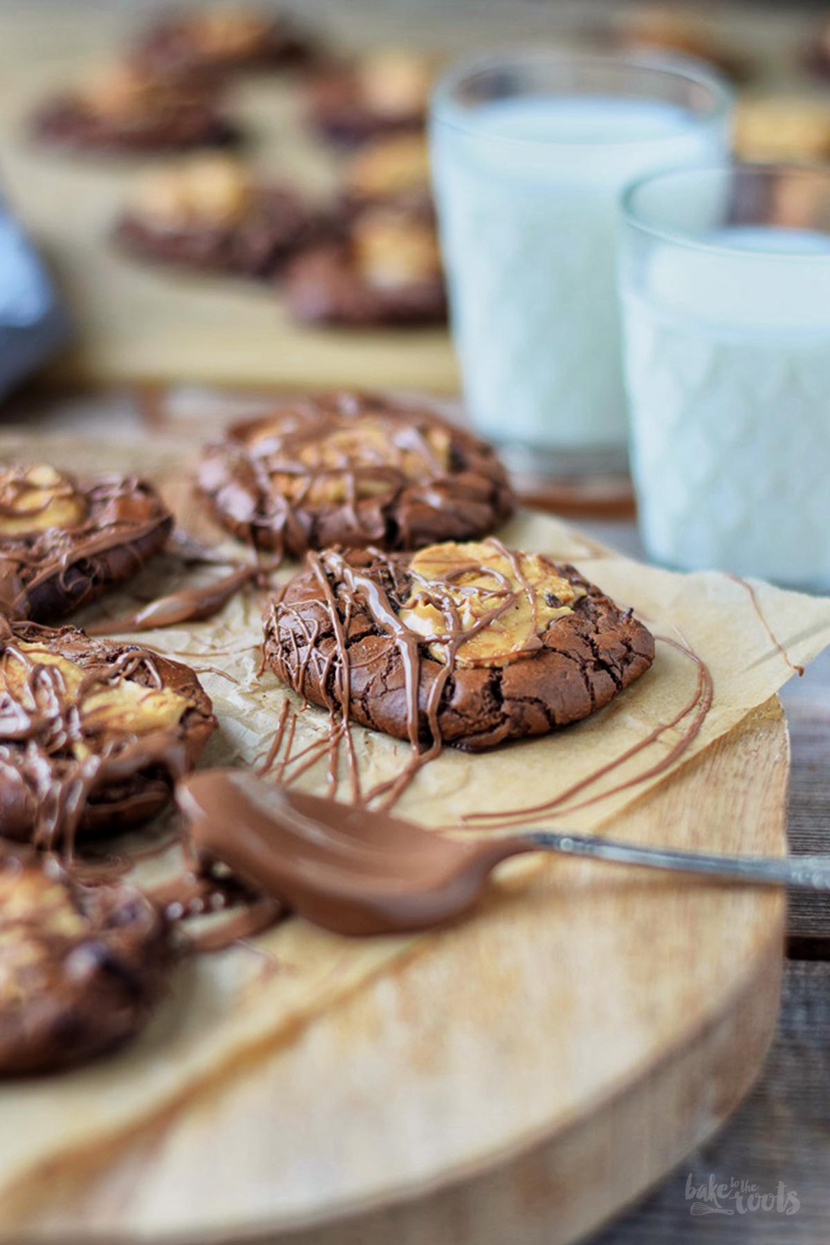 Brownie Peanut Butter Cookies by Knusperstübchen
