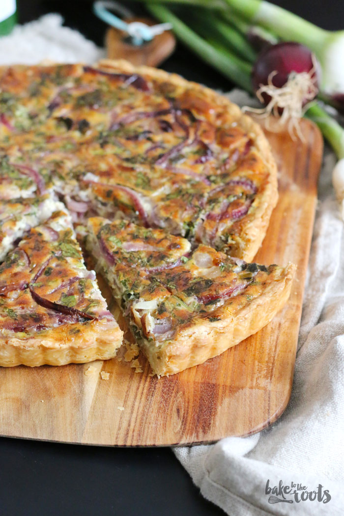 Herbs & Onion Quiche | Bake to the roots