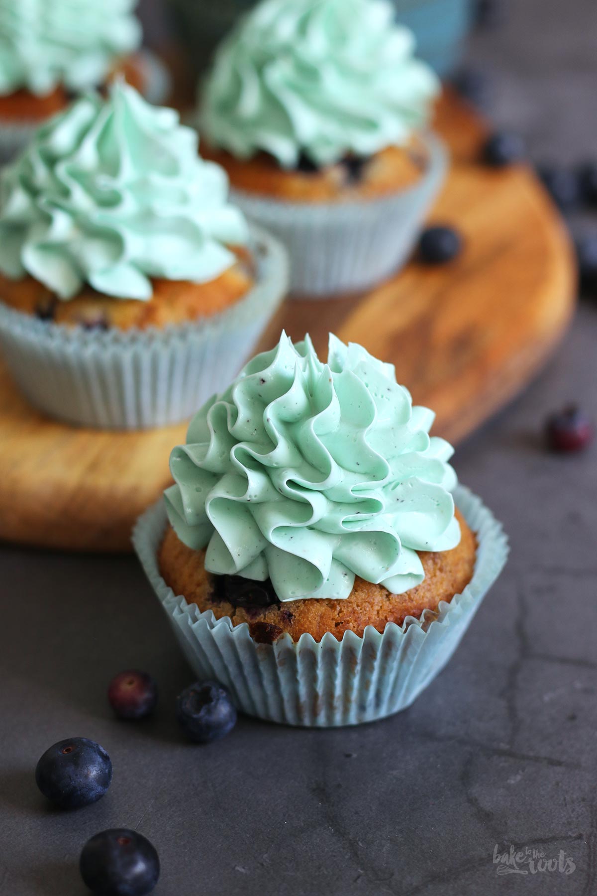 Vegan Blueberry Cupcakes | Bake to the roots