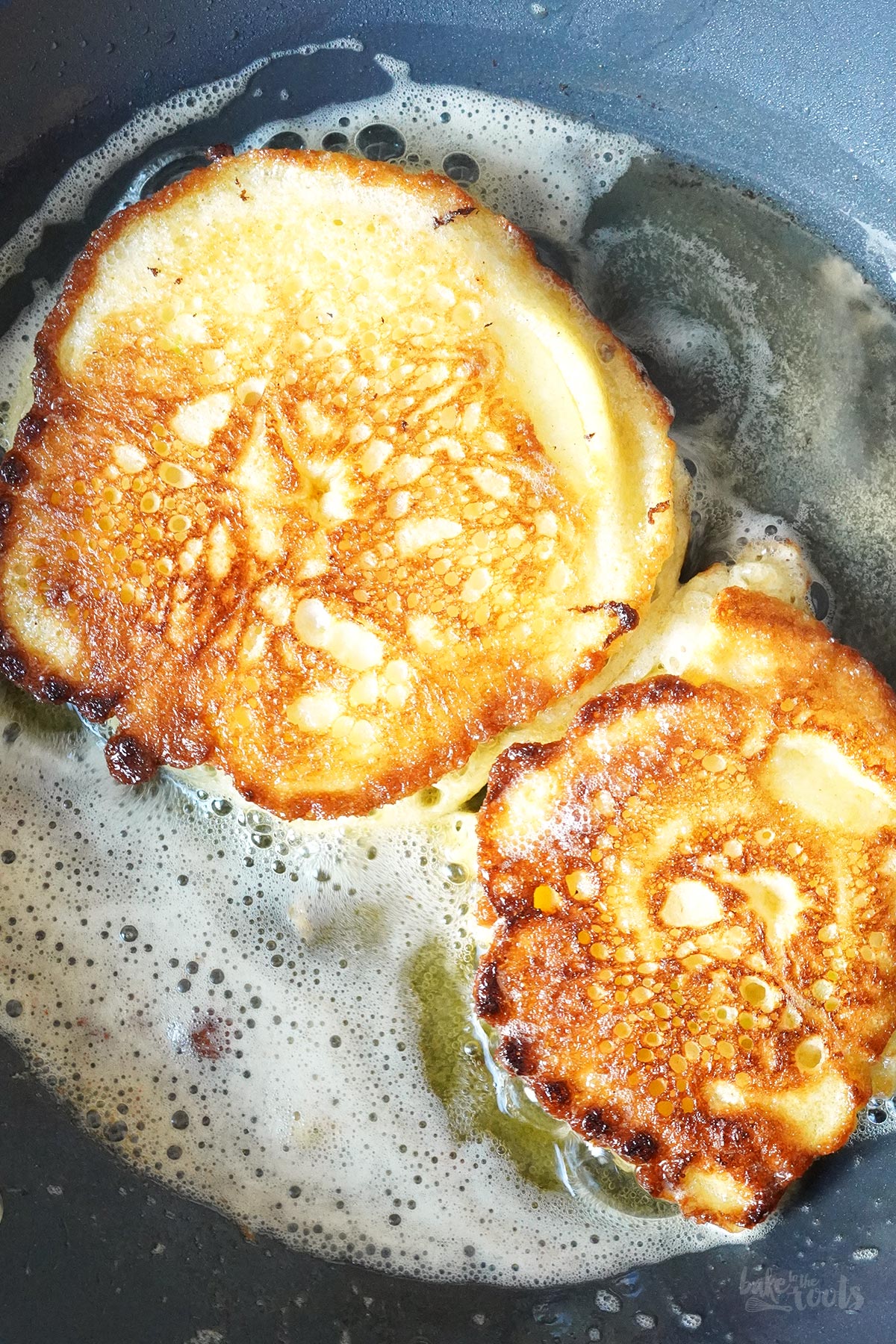 Apple Fritters with Vanilla Sauce | Bake to the roots