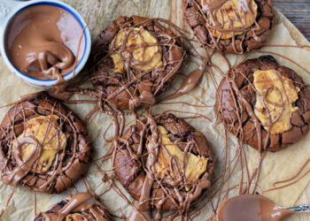 Brownie Peanut Butter Cookies by Knusperstübchen