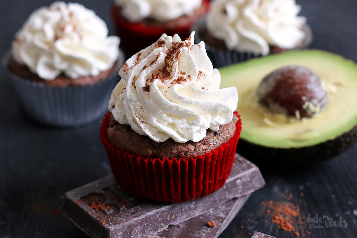 Vegan Avocado Chocolate Cupcakes with Vegan German Buttercream | Bake to the roots