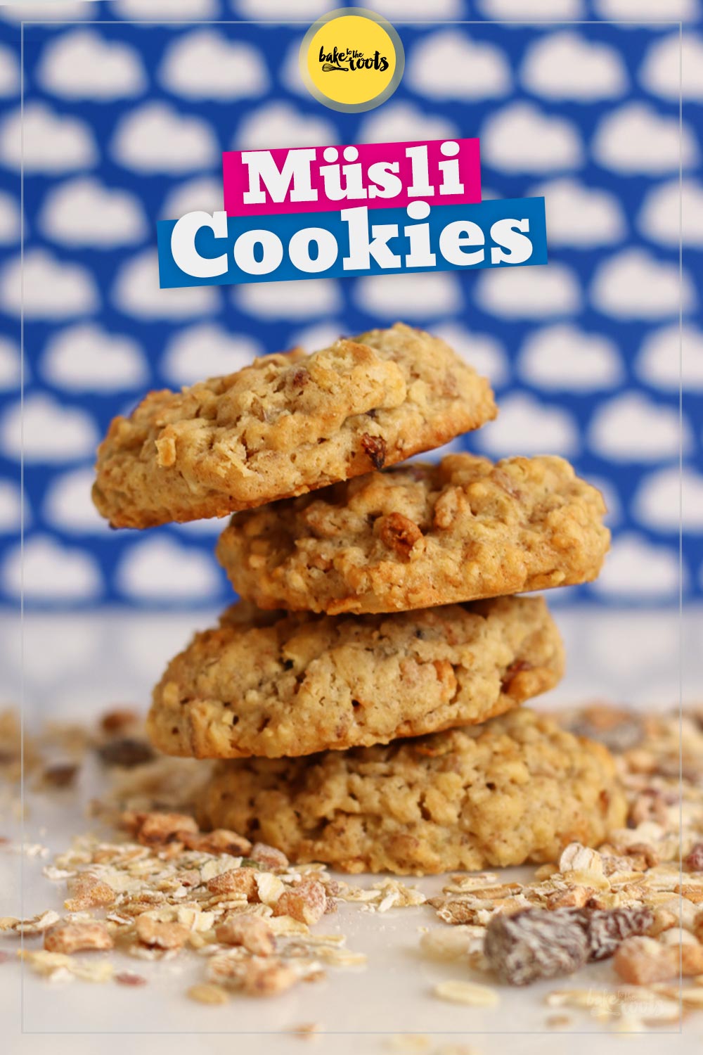 Simple & Easy Granola (Muesli) Cookies | Bake to the roots