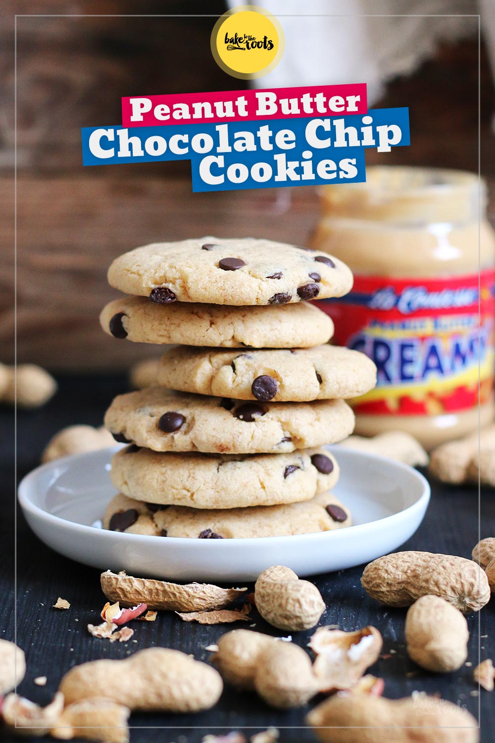 Peanut Butter Chocolate Chip Cookies | Bake to the roots