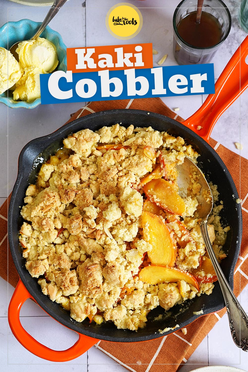 Einfacher Kaki Cobbler | Bake to the roots