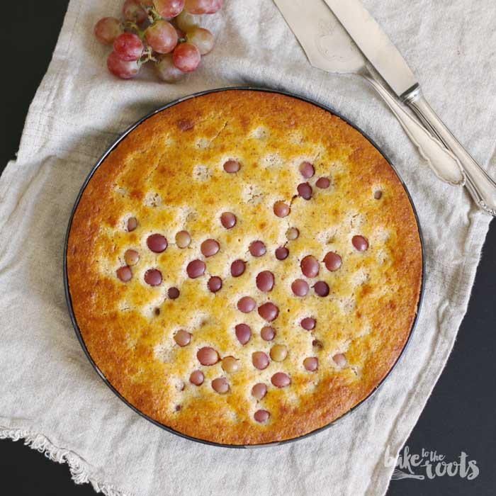 Olive Oil Cake with Red Grapes | Bake to the roots