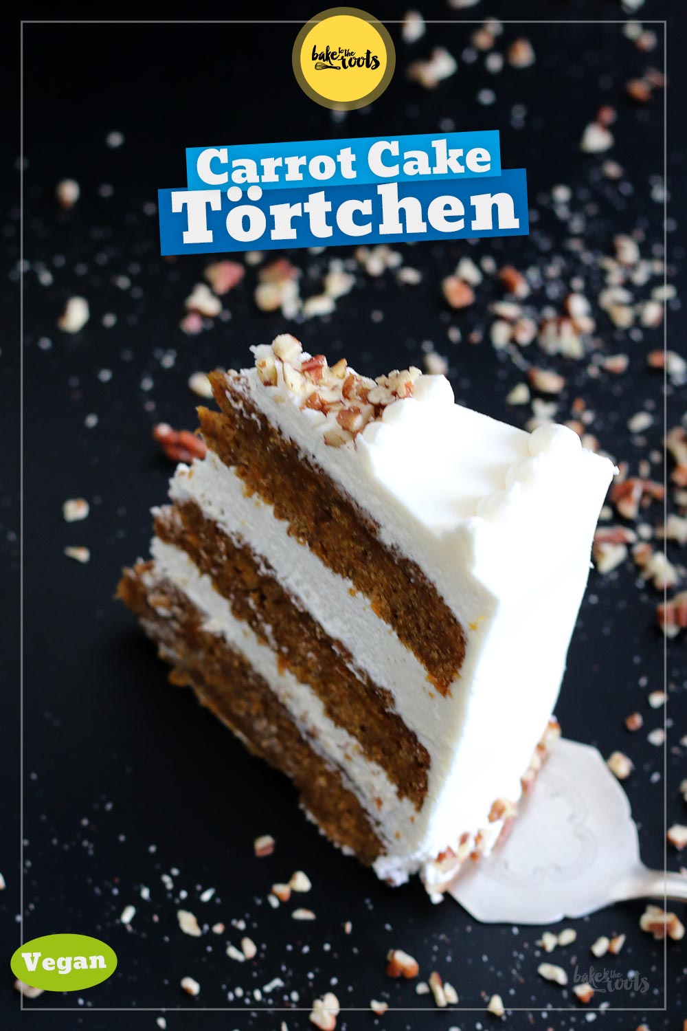 Vegane Carrot Cake Torte | Bake to the roots