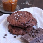Nutella & Salted Caramel Stuffed Double Chocolate Chip Cookies | Bake to the roots