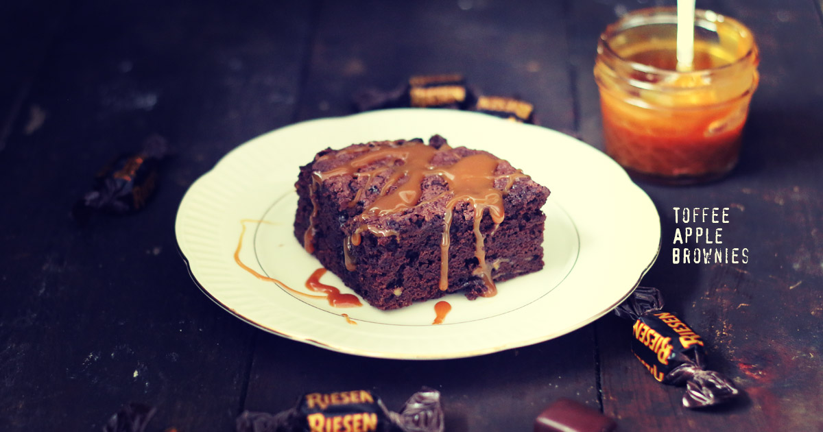 Toffee Apple Brownies Bake to the roots