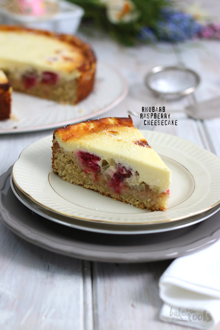 Rhubarb Raspberry Cheesecake | Bake to the roots