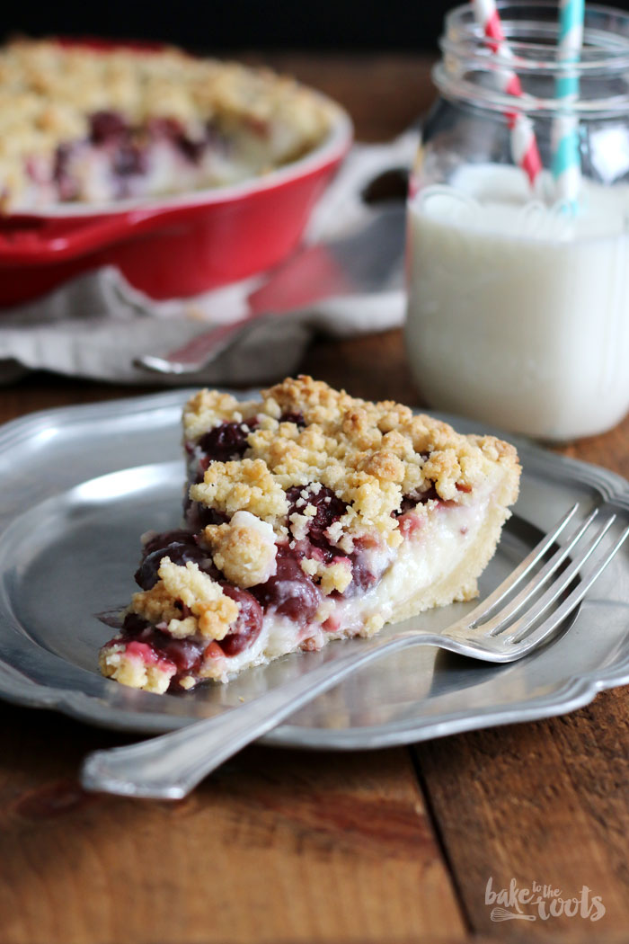 Cherry Custard Streusel Pie | Bake to the roots