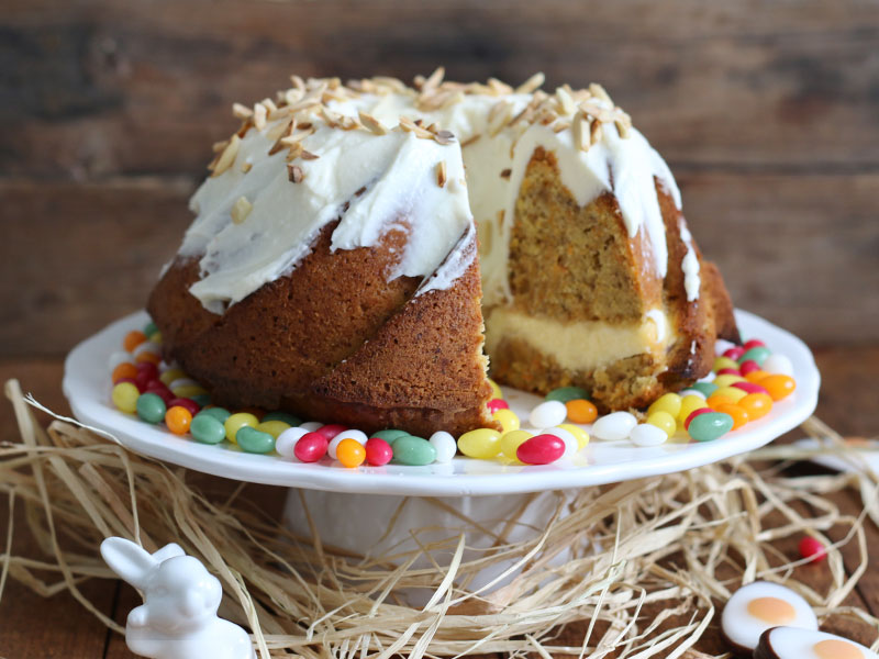 Carrot Cake Cheesecake Gugelhupf | Bake to the roots