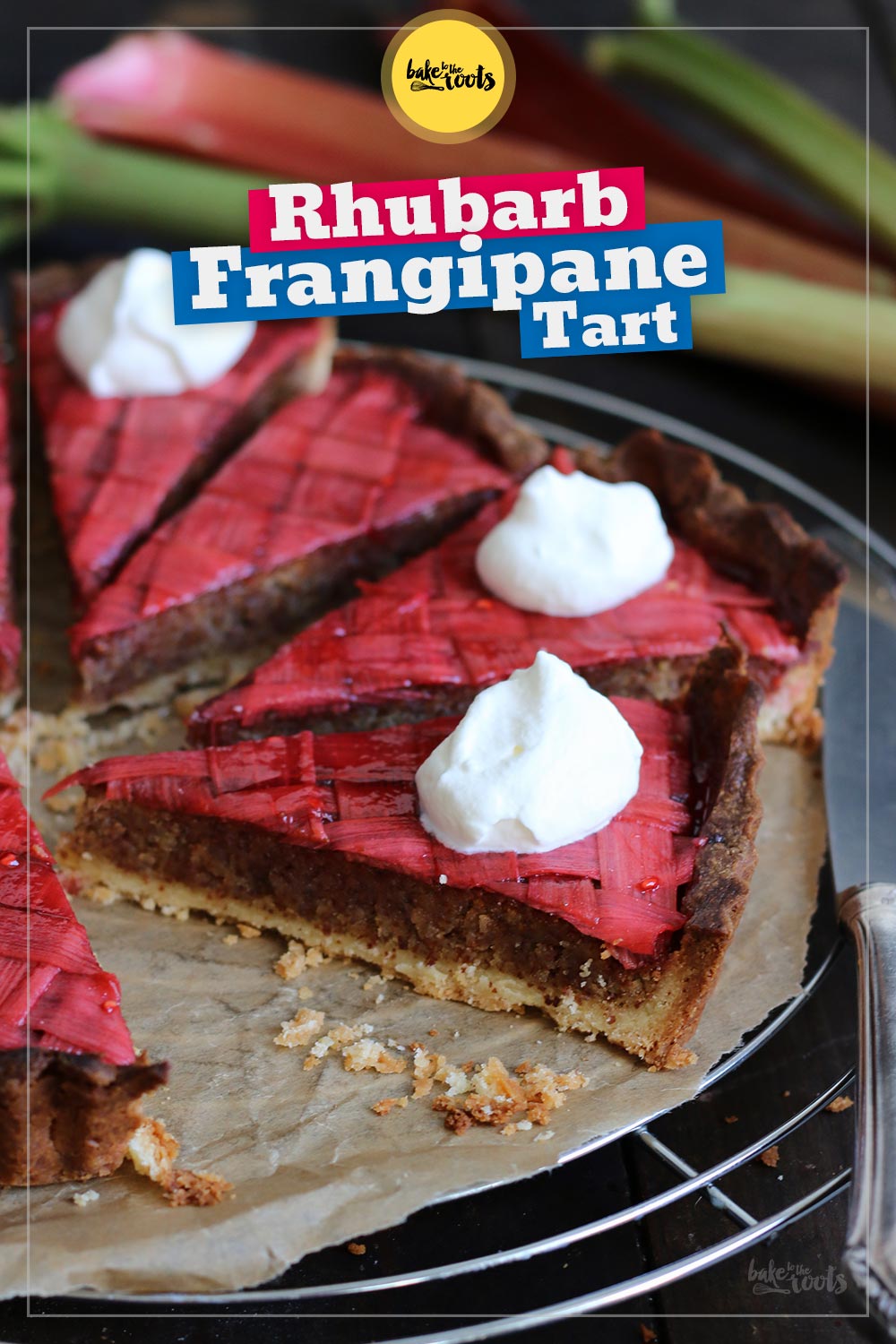 Rhubarb Lattice Frangipane Tart | Bake to the roots
