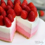 Strawberry Ombre Cheesecake | Bake to the roots