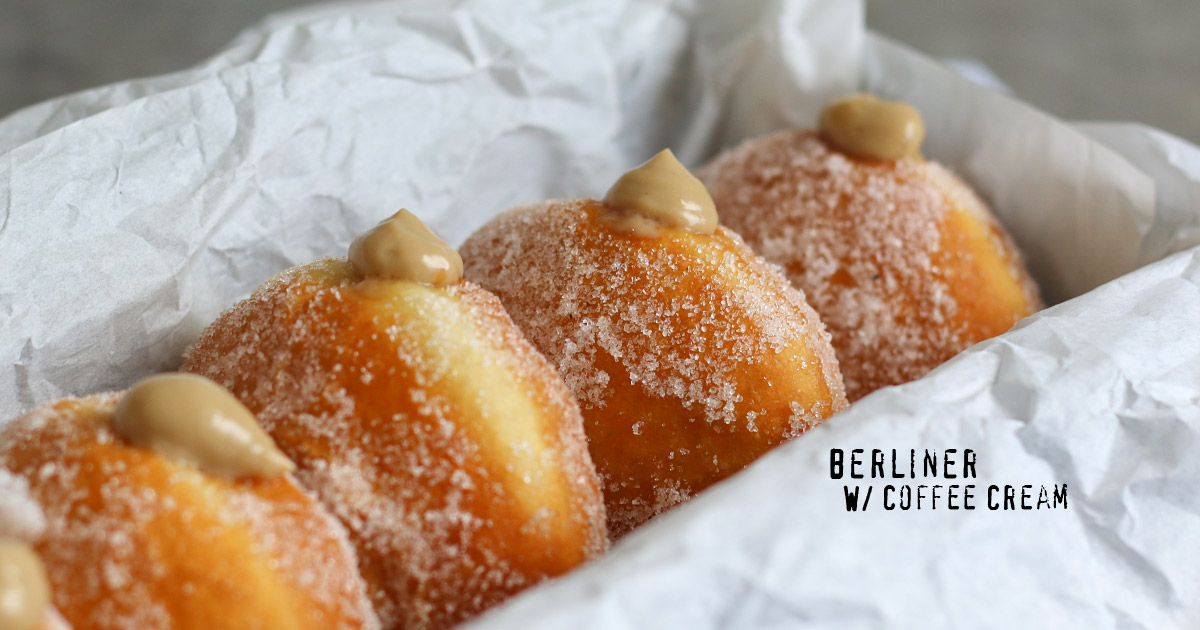 Berliner with Coffee Cream | Bake to the roots