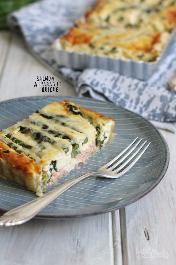 Smoked Salmon & Green Asparagus Quiche | Bake to the roots