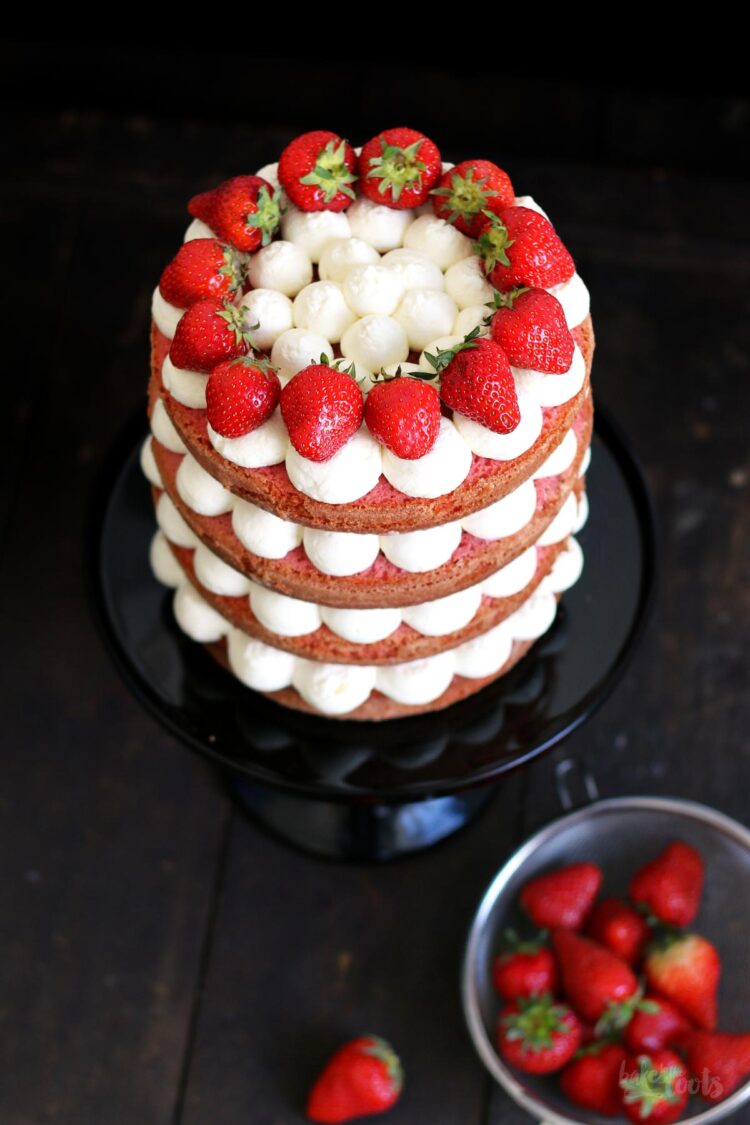 Naked Strawberry Cake | Bake to the roots