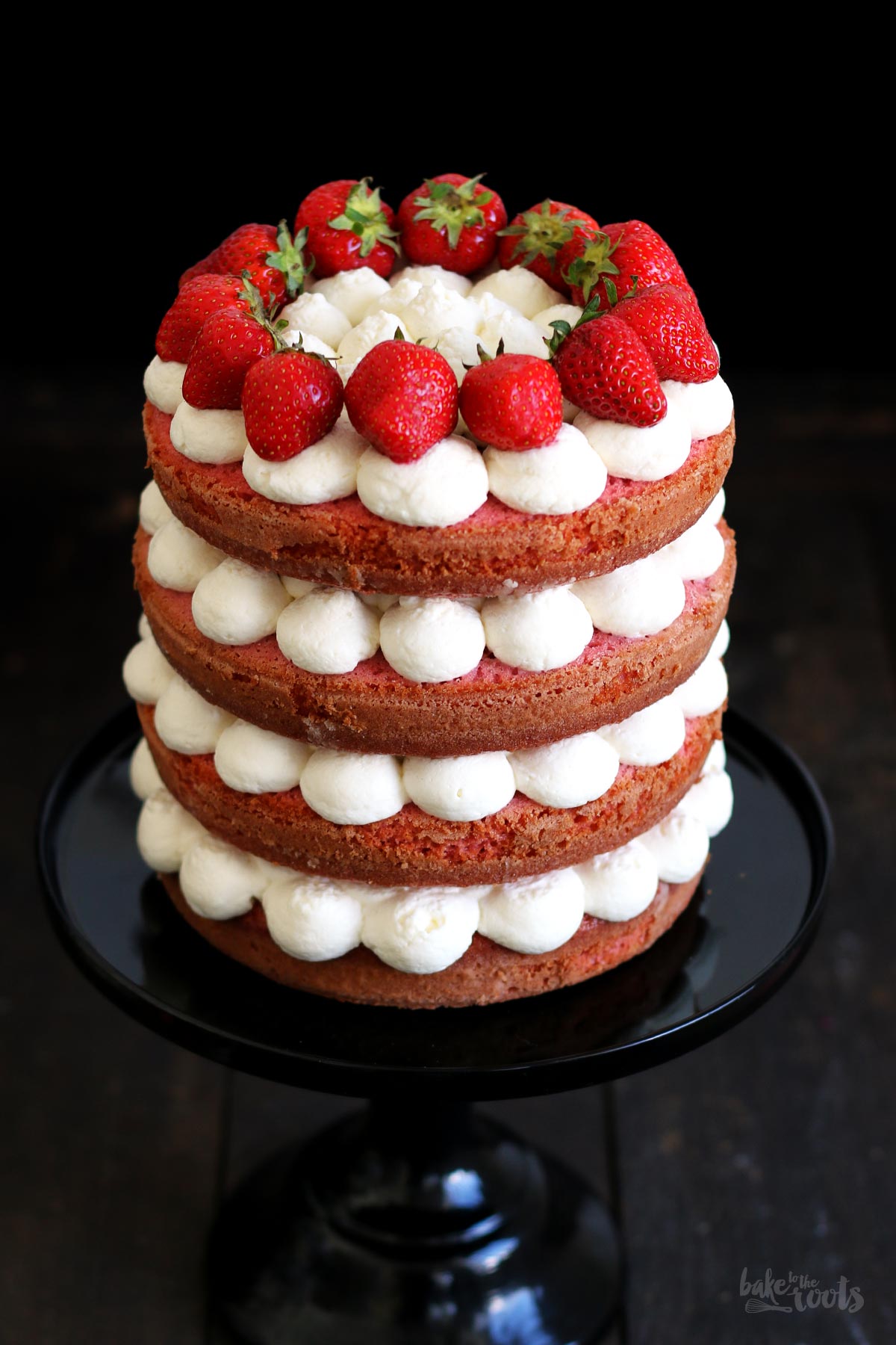 Naked Strawberry Cake | Bake to the roots