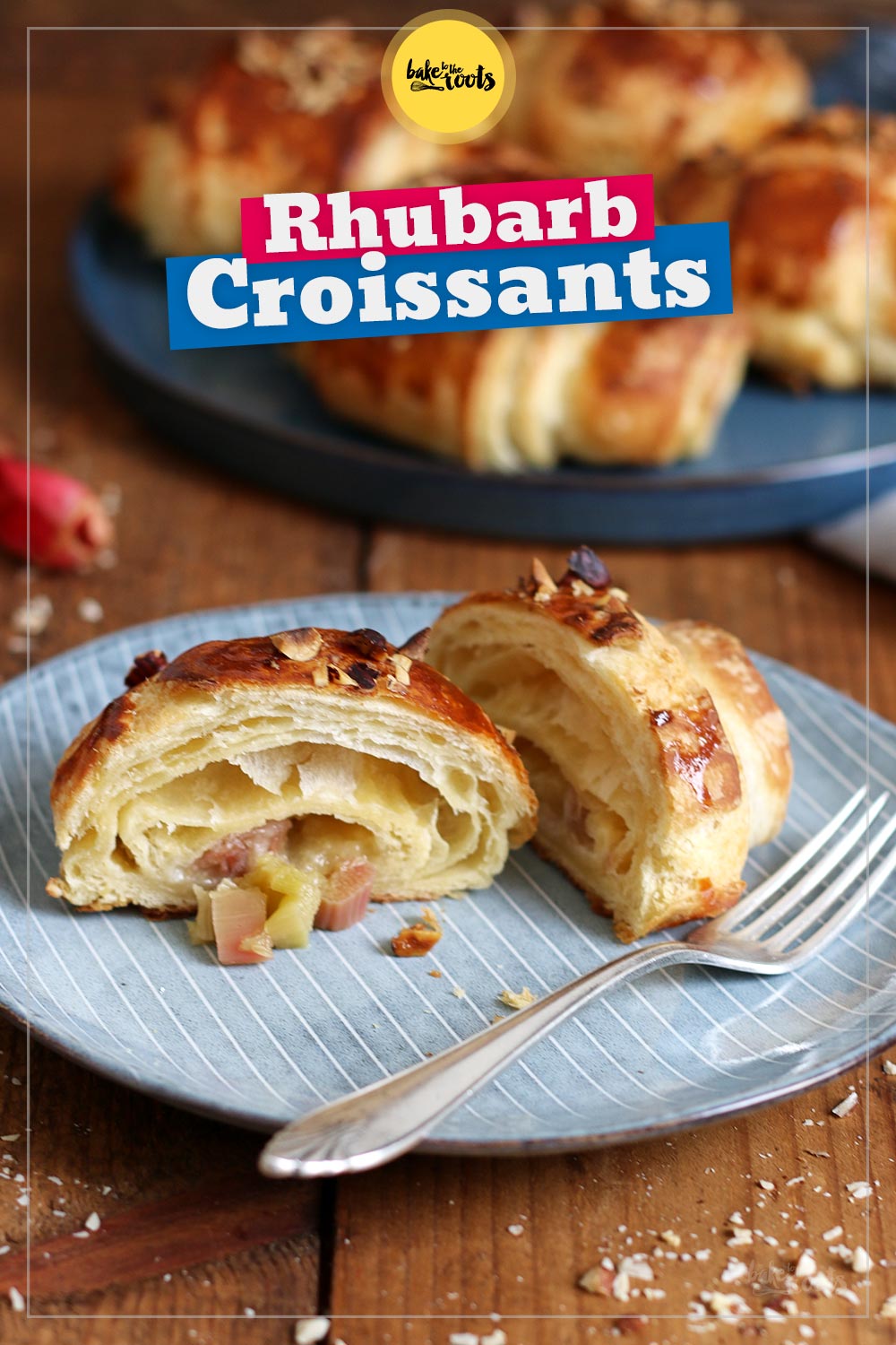 Danish Rhubarb Horns aka. Rhubarb Croissants | Bake to the roots