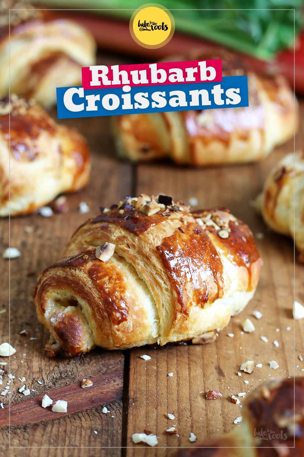 Danish Rhubarb Horns aka. Rhubarb Croissants | Bake to the roots