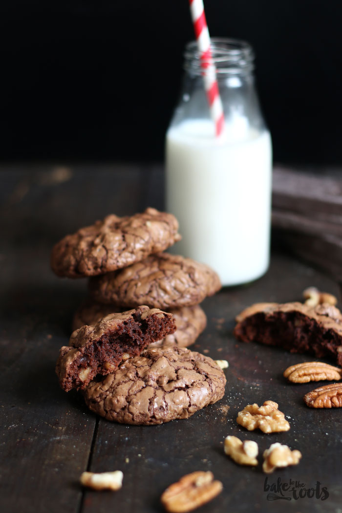 Double Chocolate Walnut Pecan Cookies | Bake to the roots