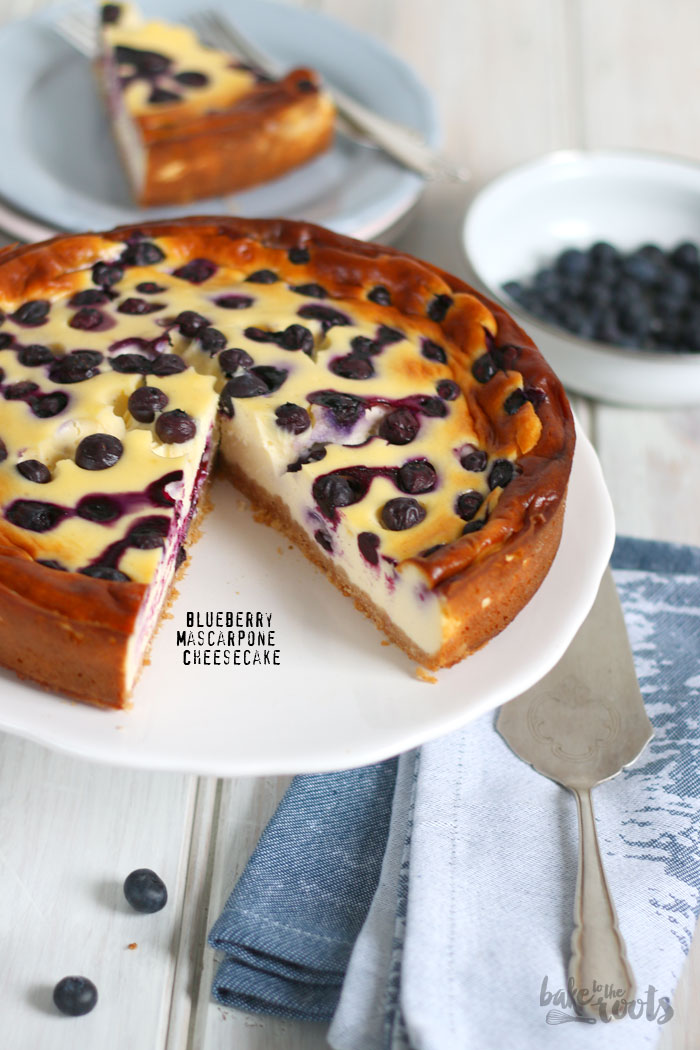 Blueberry Mascarpone Cheesecake | Bake to the roots
