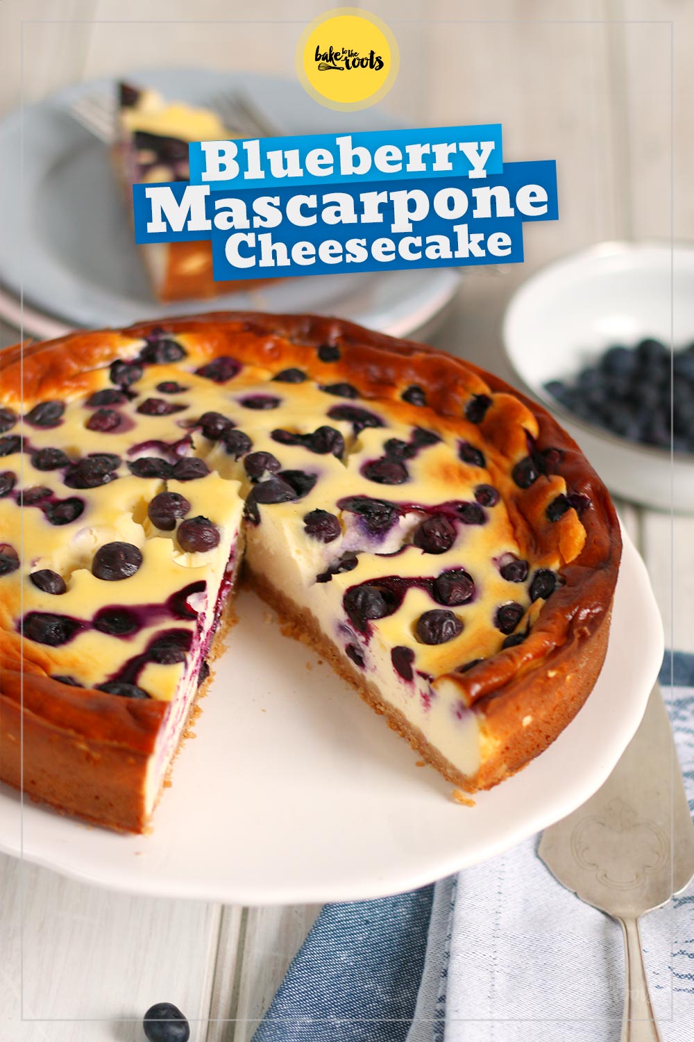 Blueberry Mascarpone Cheesecake | Bake to the roots