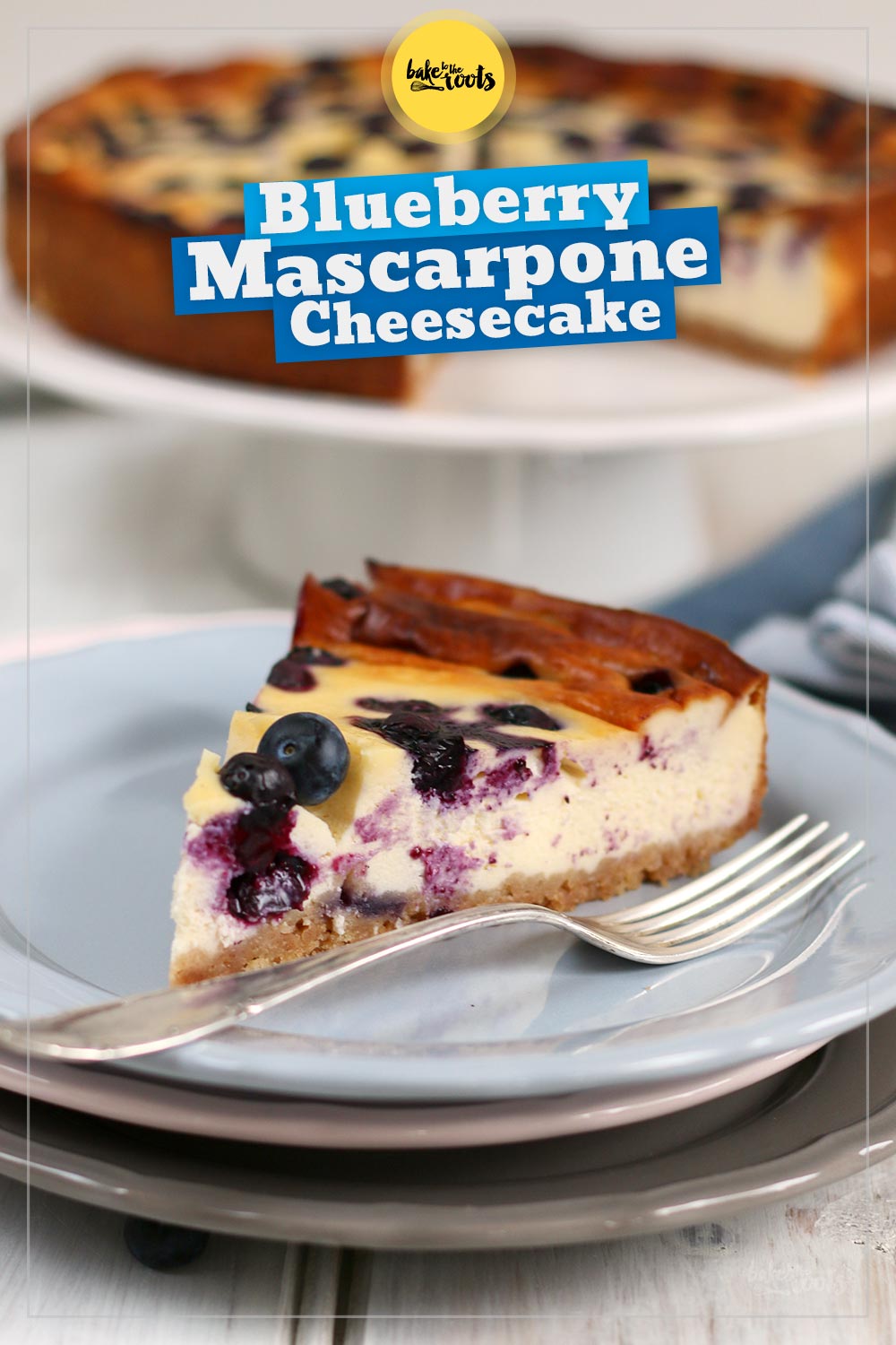Blueberry Mascarpone Cheesecake | Bake to the roots