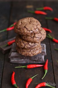 Double Chocolate Chili Lava Cookies | Bake to the roots | Bake to the roots