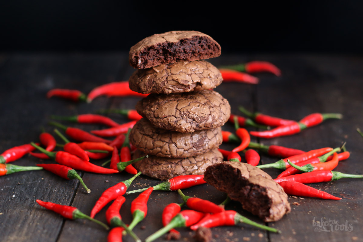 Double Chocolate Chili Lava Cookies | Bake to the roots