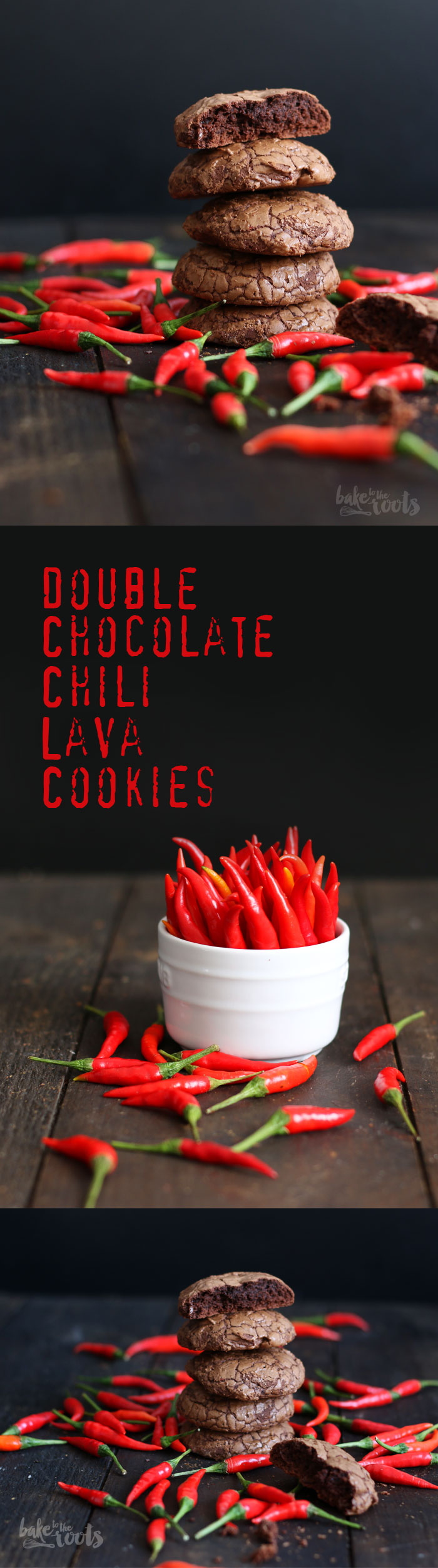 Double Chocolate Chili Lava Cookies | Bake to the roots | Bake to the roots