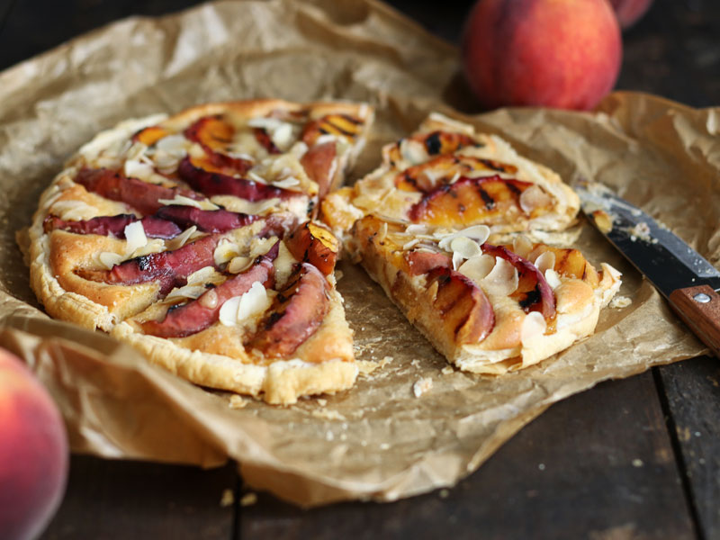 Frangipane with Grilled Peaches | Bake to the roots