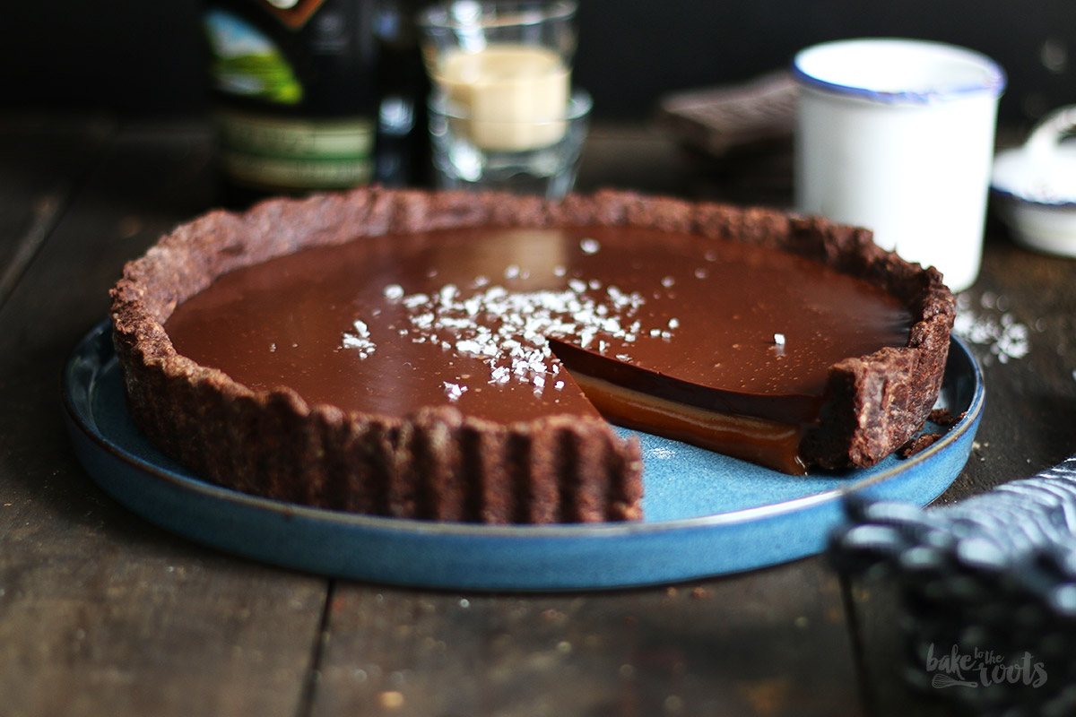 Baileys Caramel Chocolate Tart | Bake to the roots