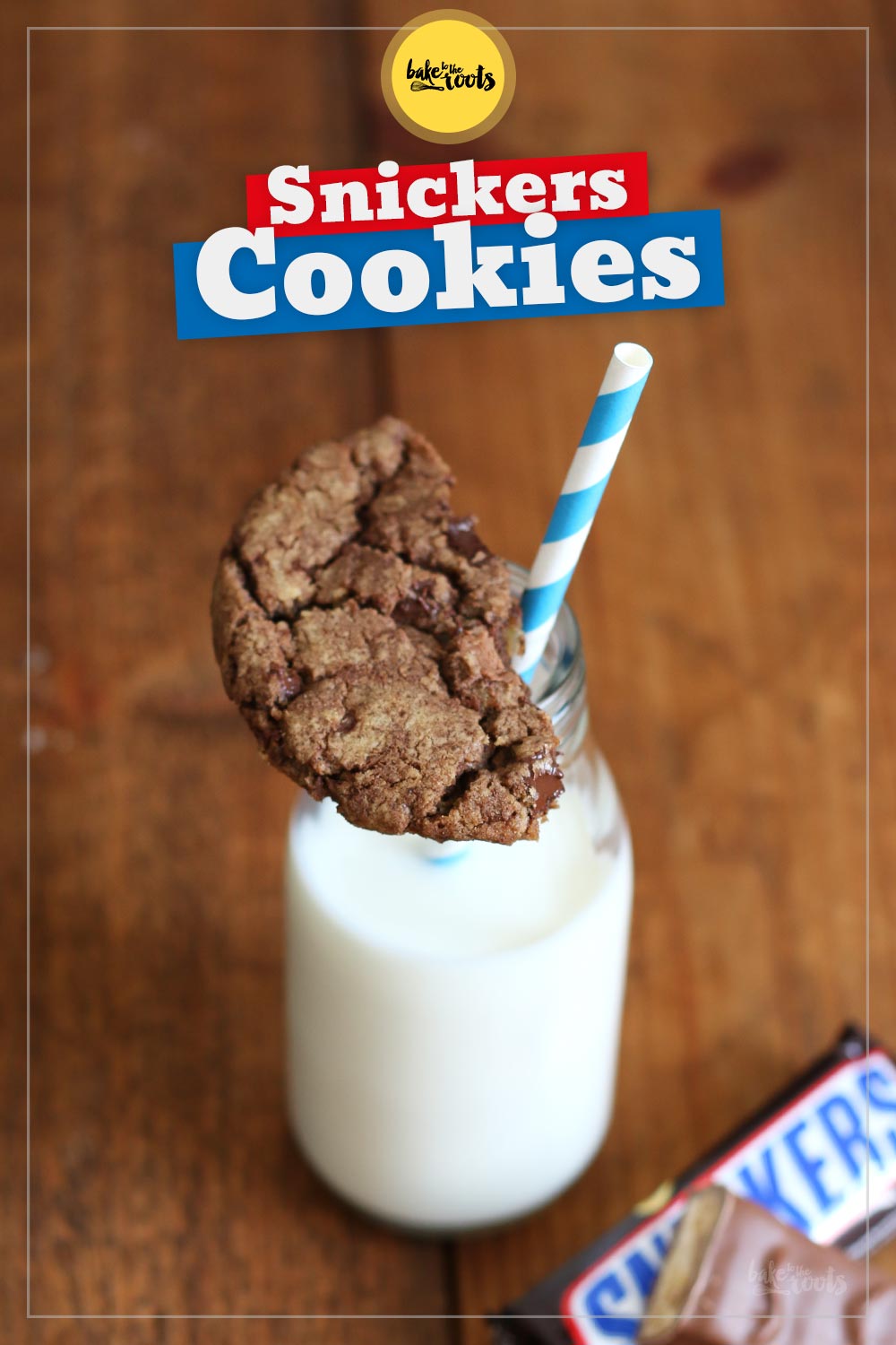 Simple & Easy Snickers Cookies | Bake to the roots