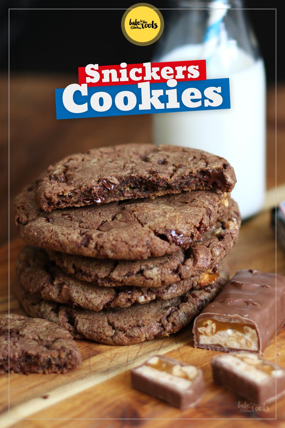 Simple & Easy Snickers Cookies | Bake to the roots