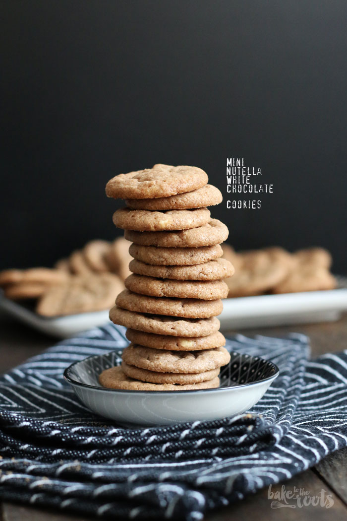 Mini Nutella White Chocolate Cookies | Bake to the roots