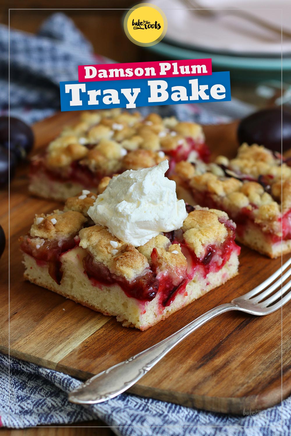 Traditional German Damson Plum Cake Tray Bake | Bake to the roots