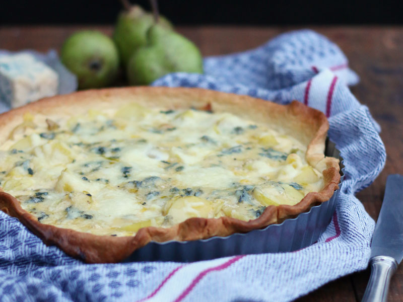 Blue Cheese Pear Potato Tart | Bake to the roots