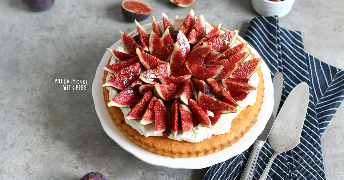 Polentakuchen mit Mascarpone und Frischen Feigen | Bake to the roots