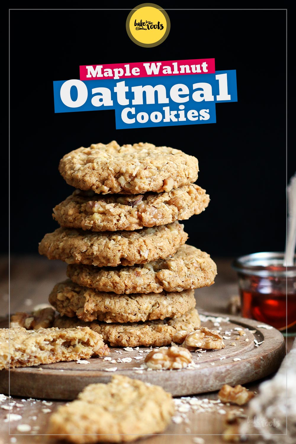 Maple Walnut Oatmeal Cookies | Bake to the roots