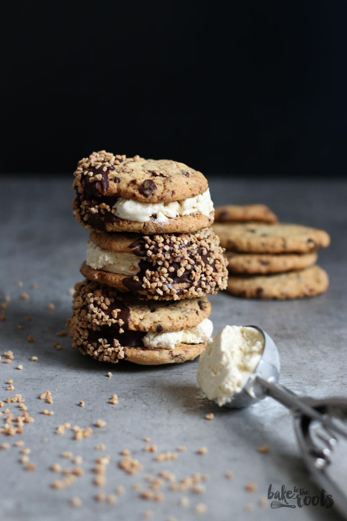 Chocolate Chip Cookie Ice Cream Sandwiches | Bake to the roots