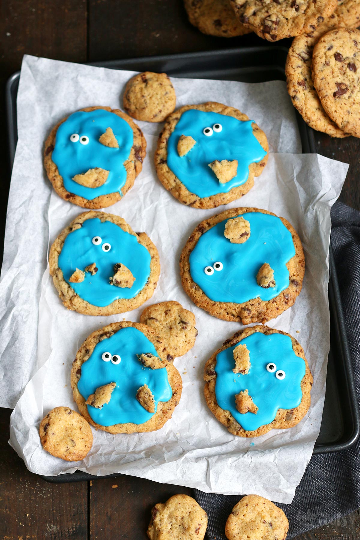 Cookie Monster Cookies | Bake to the roots
