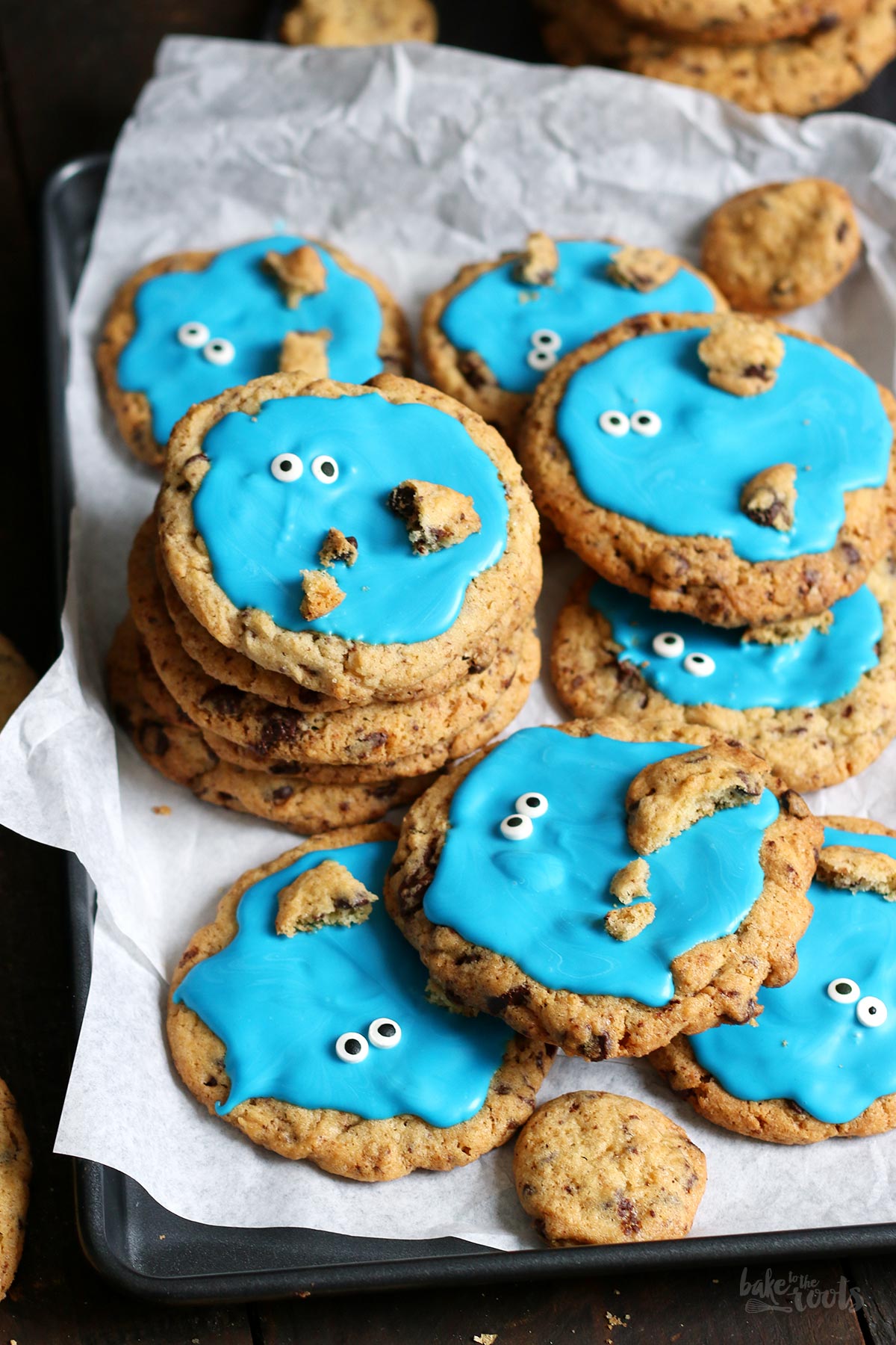 Cookie Monster Cookies | Bake to the roots
