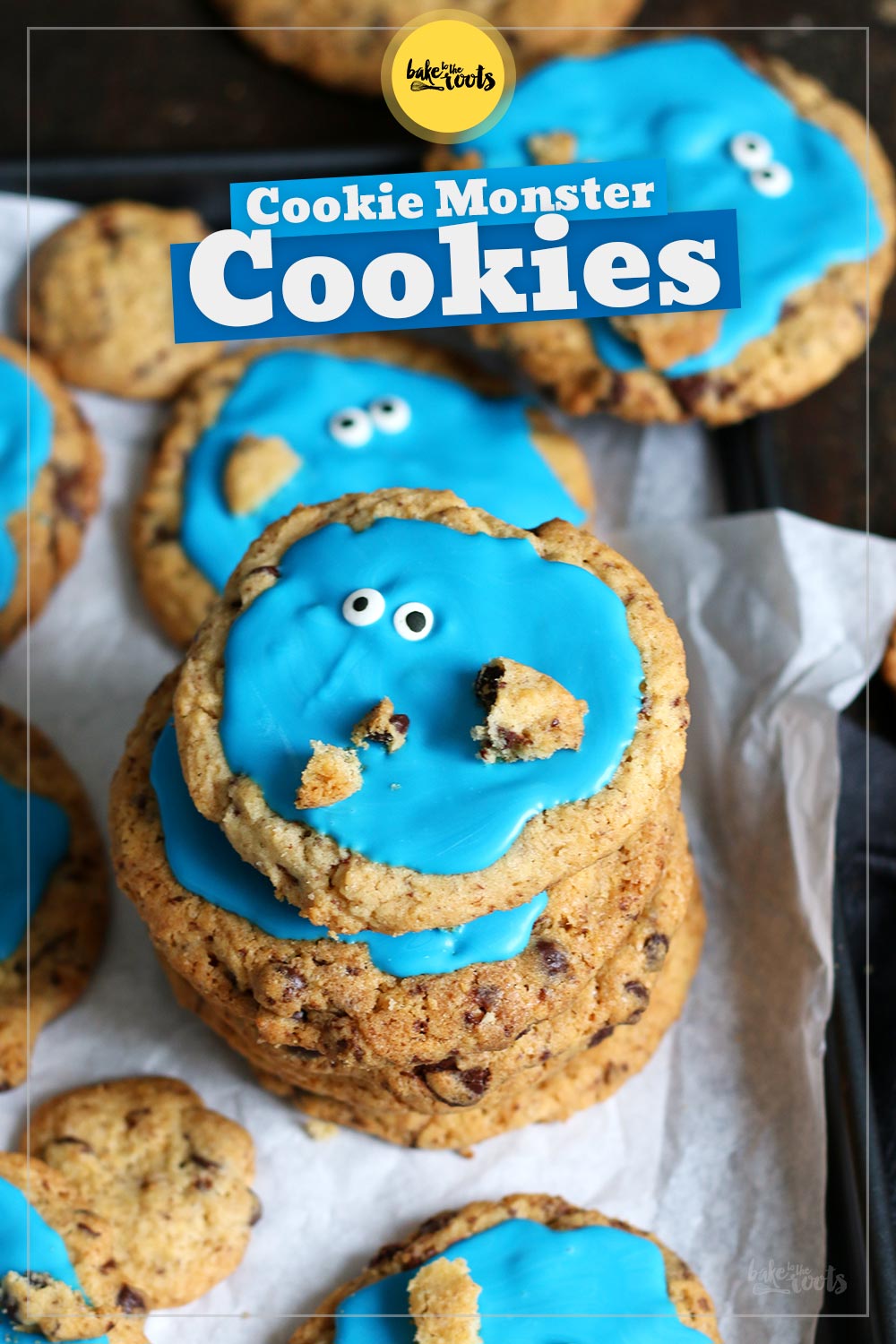 Cookie Monster Cookies | Bake to the roots