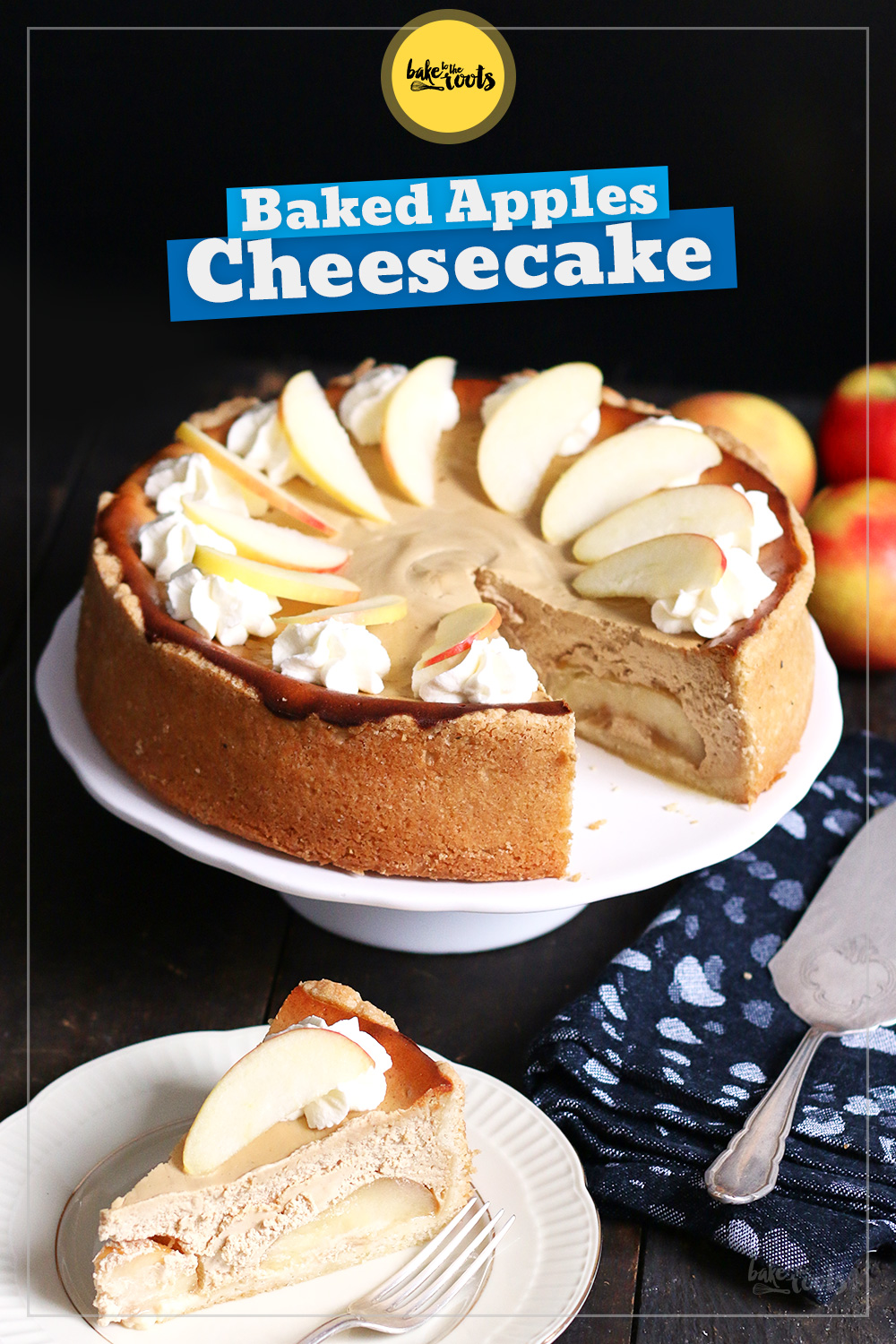Baked Apples (Bratapfel) Cheesecake | Bake to the roots