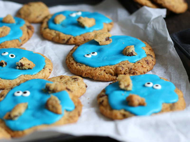 Cookie Monster Cookies | Bake to the roots