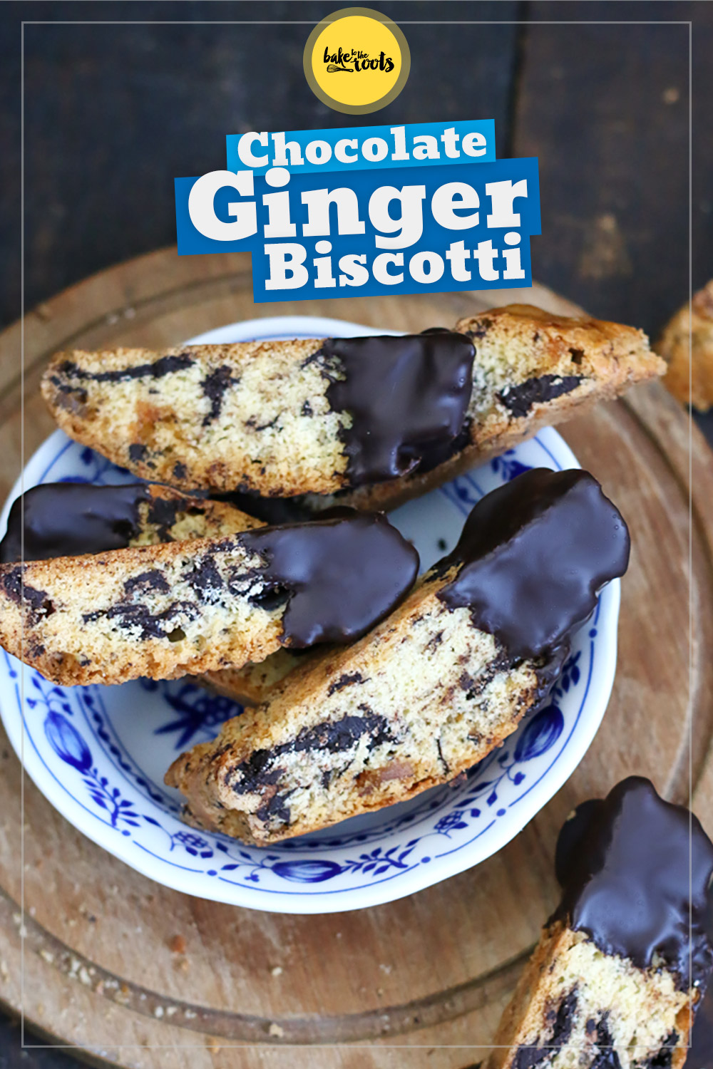 Chocolate Ginger Biscotti | Bake to the roots