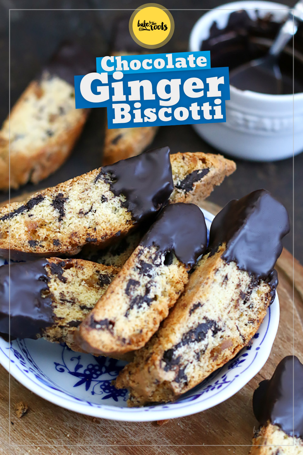 Chocolate Ginger Biscotti | Bake to the roots